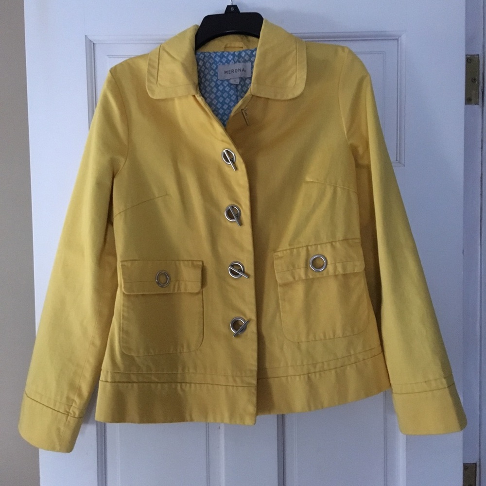 Yellow cotton lined jacket